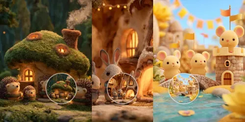 Cozy Animated Animal Home Video Generator generated by midjourney-video