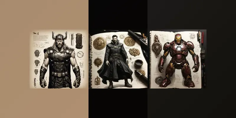 Hero Sketchbooks generated by undefined