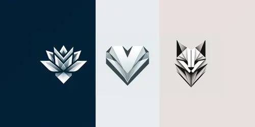 Origamiinspired Logo Designs generated by dalle