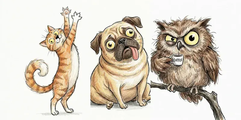 Whimsical Crayon Doodle Characters generated by undefined