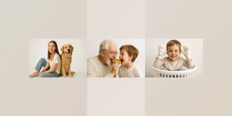 Playful Family Studio Portraits generated by undefined