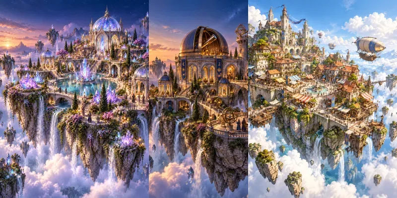Fantasy Sky Island Visuals