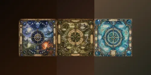 Arcane Elemental Compass Cartography generated by chatgpt-image