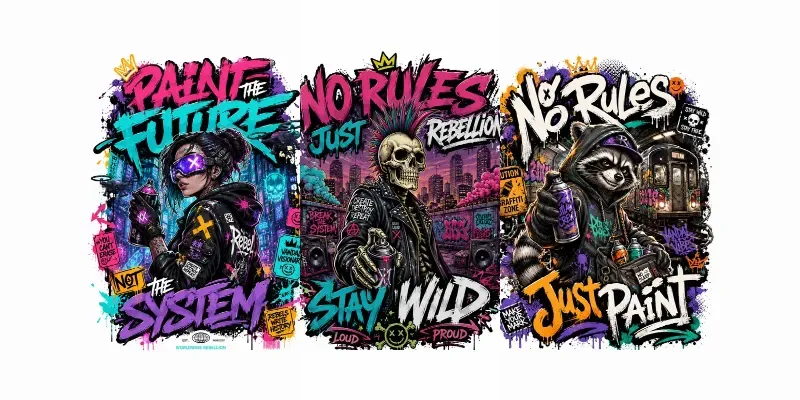 Graffiti Streetwear Tshirts generated by undefined