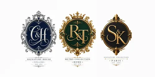 Luxury Monogram Crest Template Designs generated by chatgpt-image