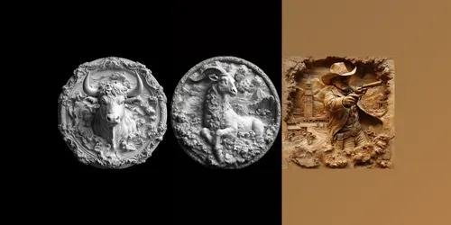 3D Bas Relief Lightburn Height Maps generated by midjourney