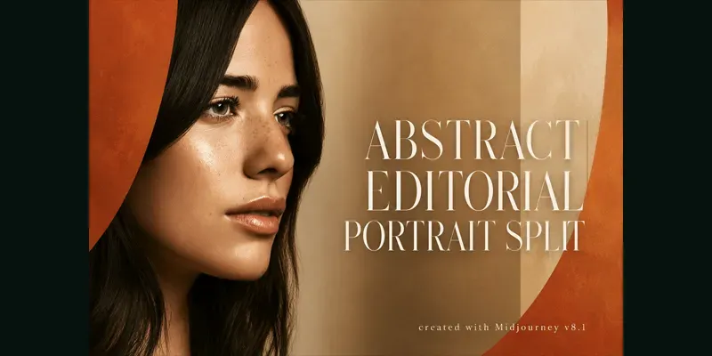 Abstract Editorial Portrait Splits generated by undefined