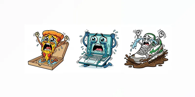 Funny Overdramatic Object Illustrations generated by undefined