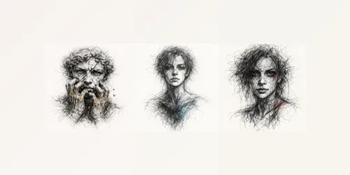 Abstract Chaos Line Portrait Art generated by chatgpt-image