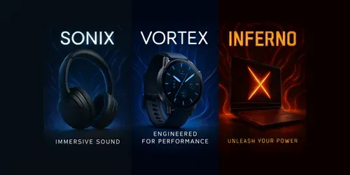 Futuristic Product Ad Posters generated by chatgpt-image