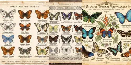 Vintage World Butterflies Atlas Creators generated by imagen