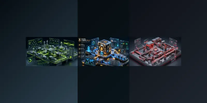 Sleek 3D Isometric Tech Ecosystem Maps generated by undefined