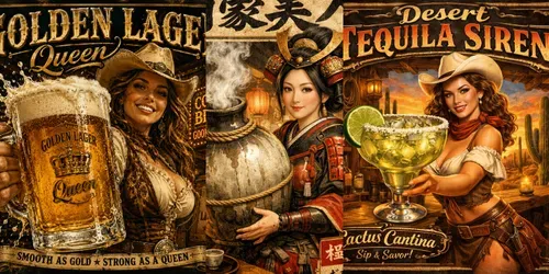 Wild Tavern Legends Vintage Pinups generated by chatgpt-image