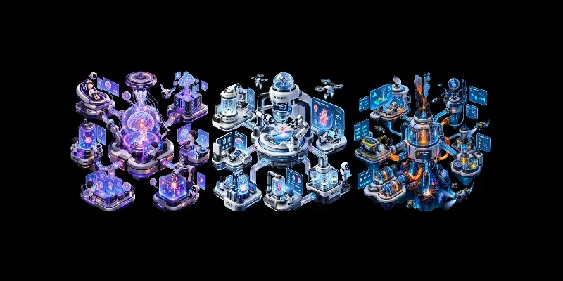 Isometric Tech Ecosystem UI Assets
