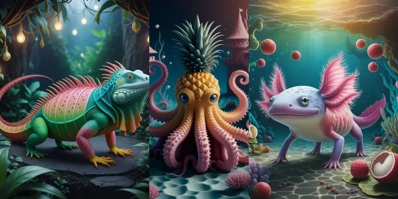 Fantasy Animalfruit Hybrid Art generated by undefined