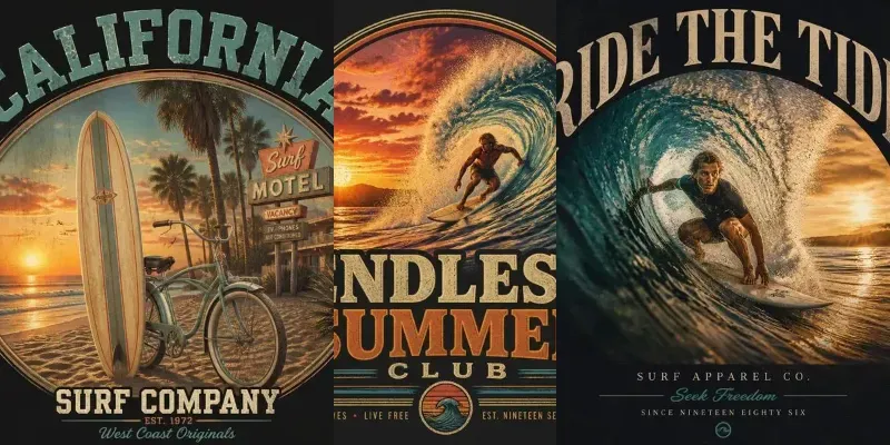 Vintage Surf Graphic Generator generated by undefined