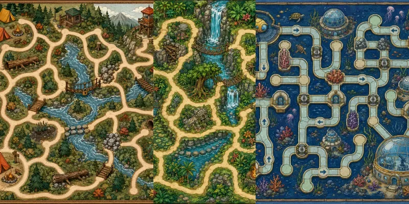 Analog Adventure Puzzle Boards generated by undefined