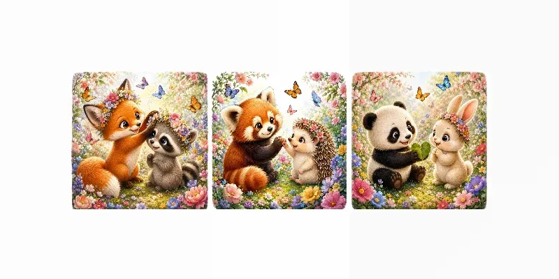 Whimsical Friendship Storybook Art generated by undefined