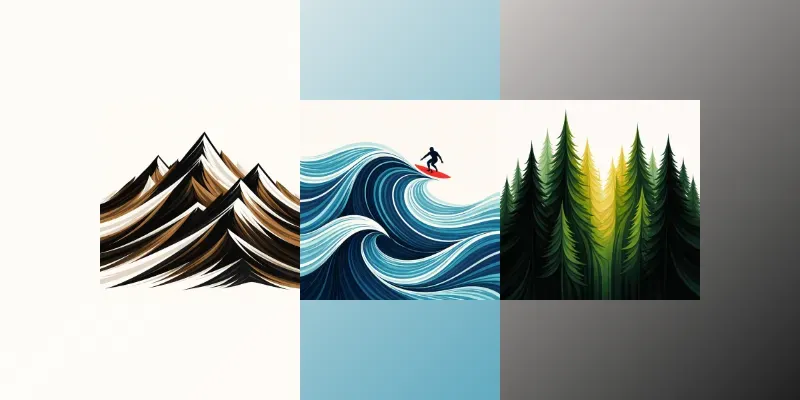 Abstract Line Art Paintings