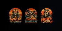 Retro Animal Sunset Tshirt Designs chatgpt-image prompt mini thumbnail