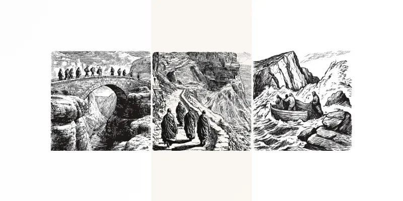 Dramatic Pen Ink Illustrations generated by undefined
