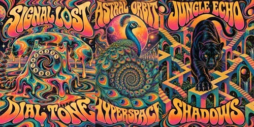 Retro Psychedelic Surreal Vinyl Covers generated by chatgpt-image