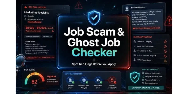 Job Scam Ghost Job Checker generated by undefined