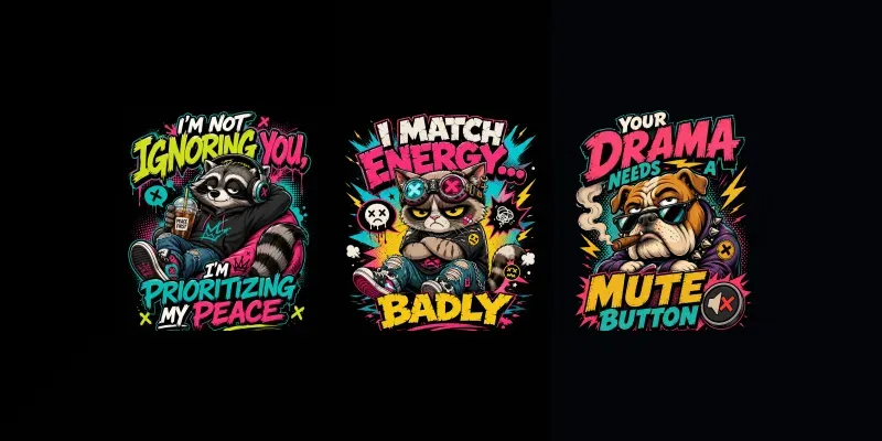 Savage Cartoon Quote Tshirt Tees generated by undefined
