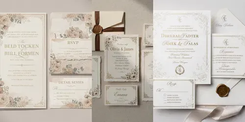 Luxury Wedding Invitation Suites generated by flux