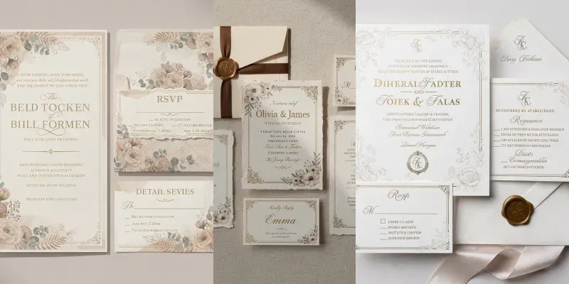 Luxury Wedding Invitation Suites generated by undefined