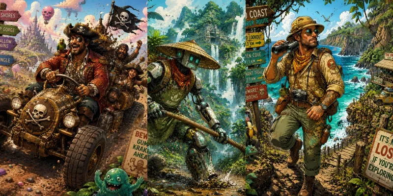 Postapocalyptic 4x4 Journeys generated by undefined