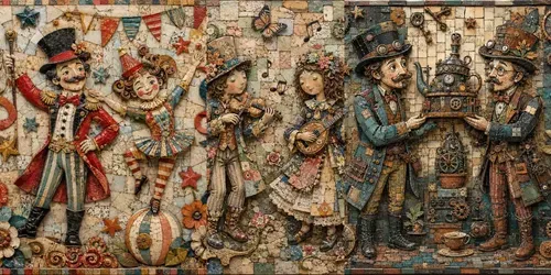 Whimsical Mosaic Character Art generated by chatgpt-image