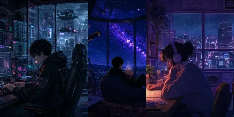 Atmospheric Lofi Anime Room Builders generated by undefined