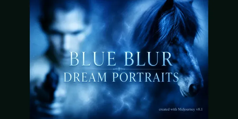 Blue Blur Dream Portraits generated by undefined