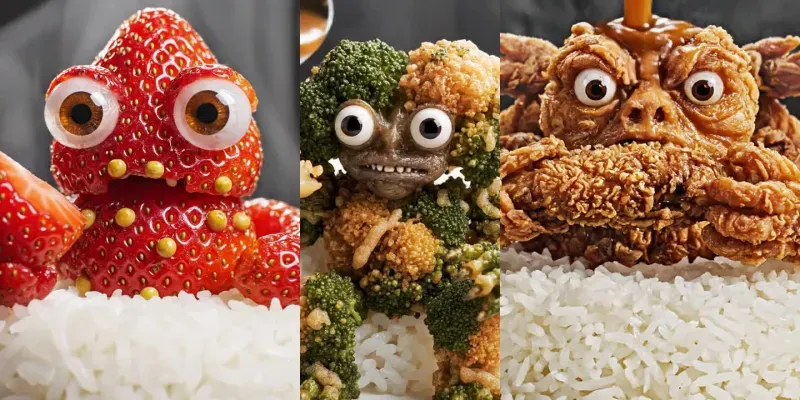 Uncanny Food Creatures ASMR generated by undefined