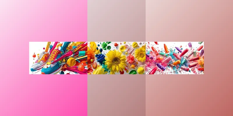 Neon Object Burst Collages generated by undefined