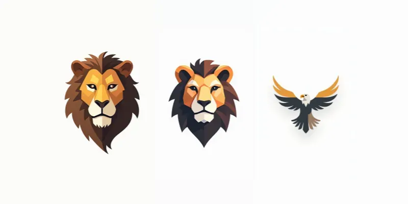 Geometric Minimalist Vector Logos generated by undefined