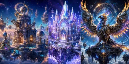 Celestial Floating Worlds generated by chatgpt-image
