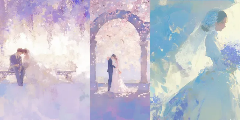 Dreamlike Wedding Illustrations generated by undefined