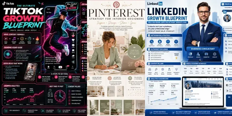 Social Media Strategy Infographics generated by undefined