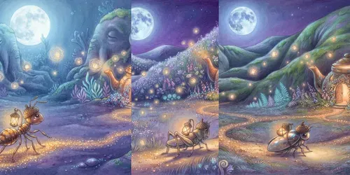 Moonlit Microadventures generated by qwen-image