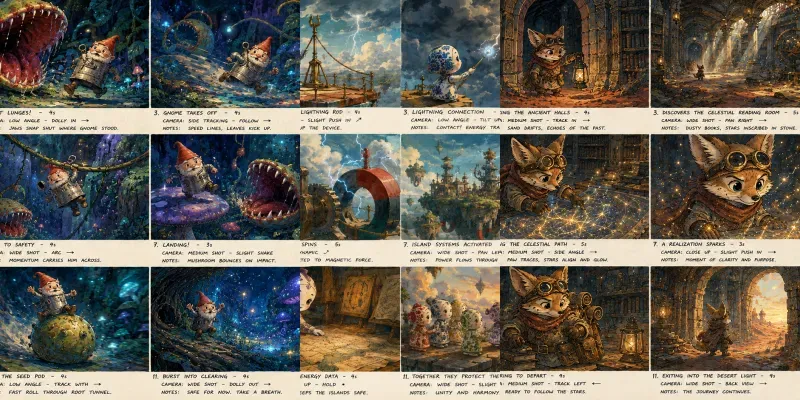 Whimsical Ghibli Storyboard Pilot Art generated by undefined