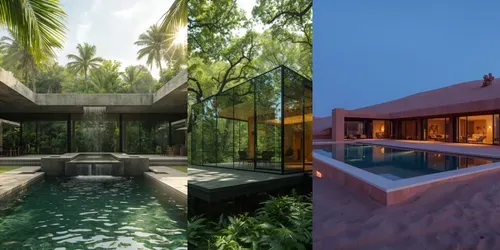 Modern Invisible Subterranean Villas generated by leonardo