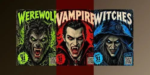 Comic Horror Party Poster Designs generated by chatgpt-image