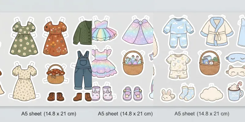 Paper Doll Sticker Sheets generated by undefined