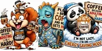 Cute Character Coffee Quote Tshirts chatgpt-image prompt mini thumbnail