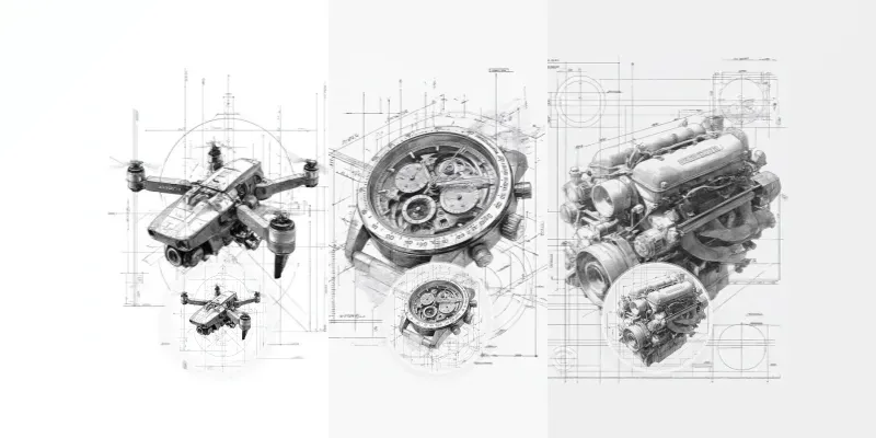 Blueprint Precision Sketches generated by undefined