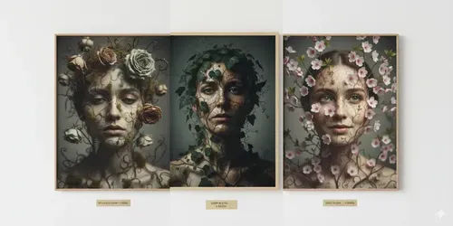 Emotional Botanica Wall Art Posters generated by gemini-image