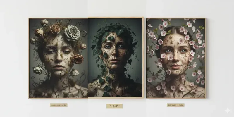 Emotional Botanica Wall Art Posters generated by undefined