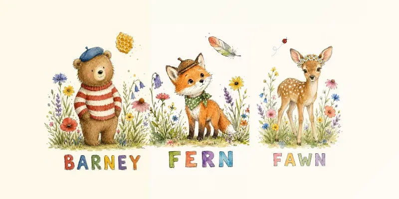 Whimsical Watercolor Animal Characters generated by undefined